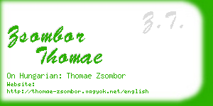 zsombor thomae business card